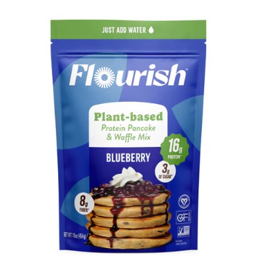 Harina para Hotcakes y Waffles con Proteína Vegana y Blueberries. 454 gr.