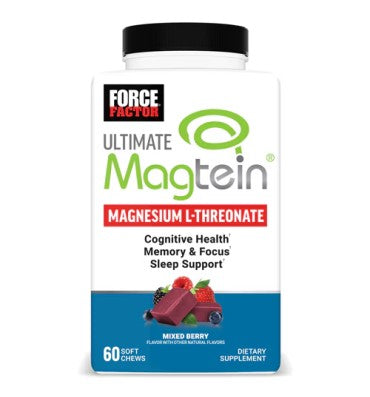 Force Factor, Magnesio L-Treonato Magtein sabor Berries. 60 soft chews