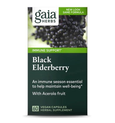 Gaia Herbs, Black Elderberry. 60 Vcaps