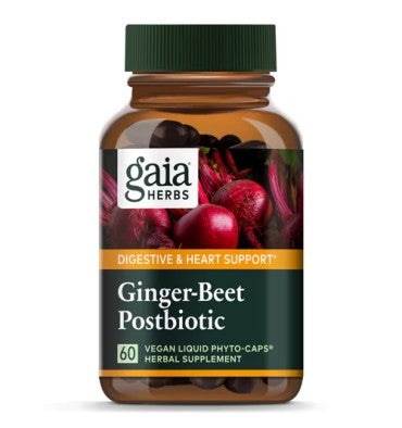 Gaia Herbs, Postbiótico de Gengibre y Betabel. 60 Vcaps