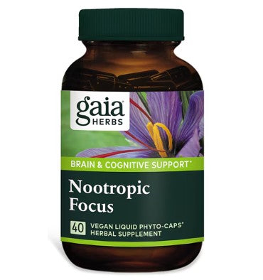 Gaia Herbs, Nootrópico Concentración Saludable. 20 y 40 Vcaps