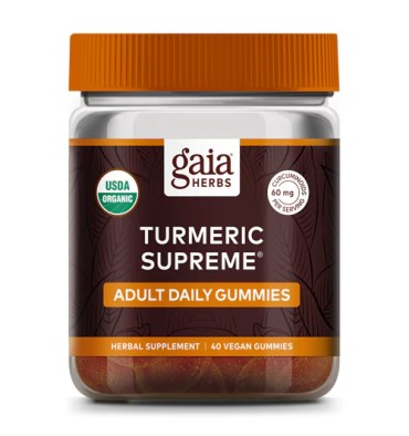 Gaia Herbs, Gomitas de Cúrcuma para Adulto. 40 VGummies