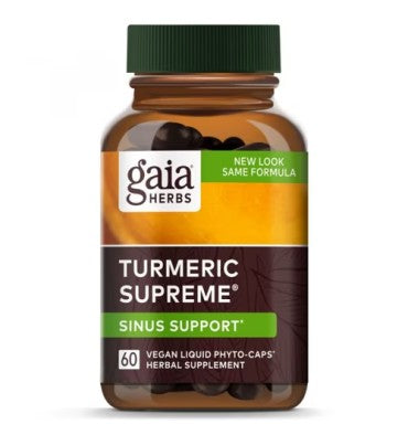 Gaia Herbs, Cúrcuma Supreme para Sinus. 60 Vcaps