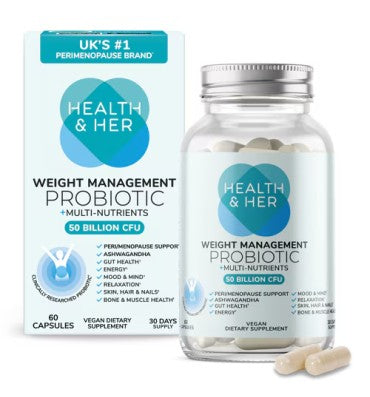 Probióticos para Mujer Control de Peso y Menopausia, 50 billones. 60 caps.