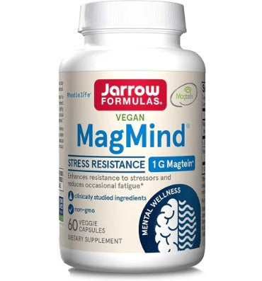 Jarrow Formulas, Magnesio L-treonato con L Teanina y Rhodiola Rosea. 60 Vcaps