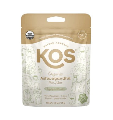 KOS, Polvo de Ashwagandha Orgánica. 175 gr