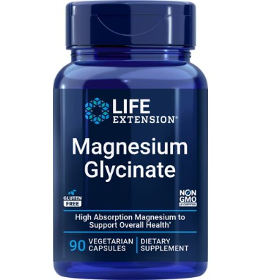 Life Extension, Glicinato de Magnesio. 90 vcaps