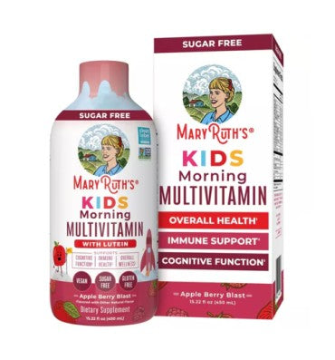 Multivitamínico para Niños, edades 1+, con luteína, Morning, sabor Manzana Berry. 450 ml.
