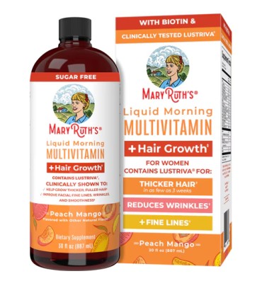 Multivitamínico líquido para Mujer + Crecimiento de Cabello sabor Durazno Mango.
