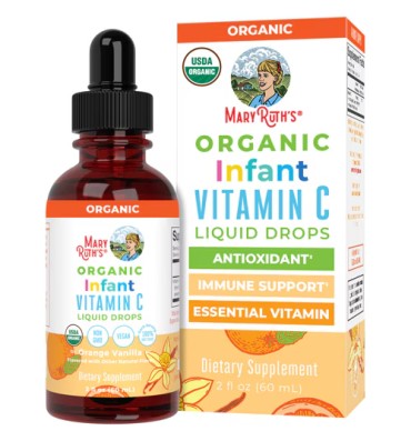 Vitamina C, orgánica, sabor Naranja Vainilla. 60 ml.