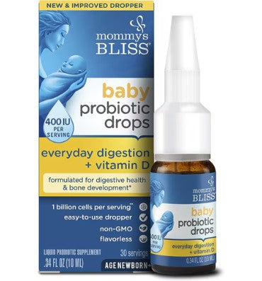 Probióticos para Bebés 1 billón, y Vitamina D3 (400 IU). 10 ml.