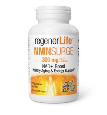 NMN (Nicotinamide Mononucleotide) RegenerLife NMNSurge NAD+ Boost 300 mg. 60 Vcaps