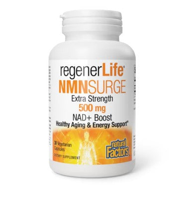NMN (Nicotinamide Mononucleotide) RegenerLife NMNSurge NAD+ Boost 500 mg. 30 Vcaps (Copy)