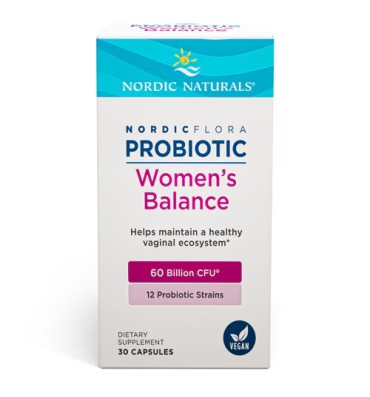 Probióticos para Mujer Nordic Flora Balance, 60 billiones. 30 Caps