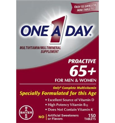 Multivitamínico para Hombre 65+, activo. 150 tabs.