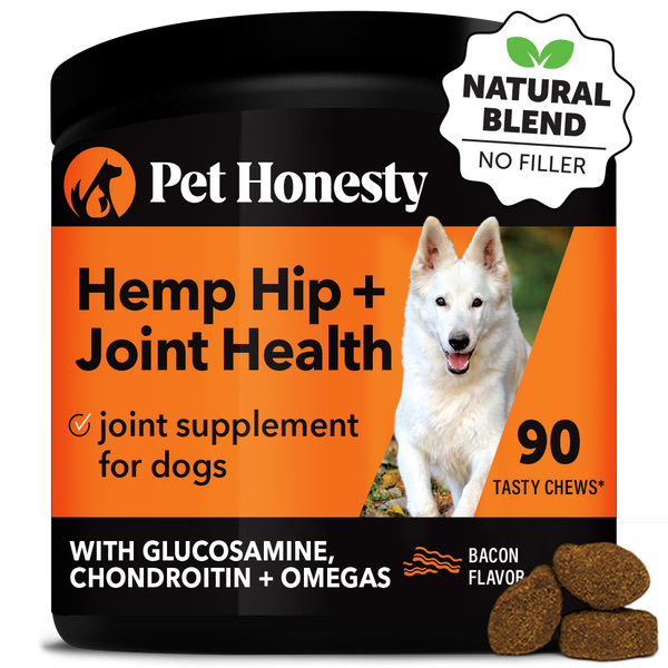 Pet Honesty Hemp Hip + Joint Health estándar, sabor Tocino, 90 masticables, SKU PH-353324