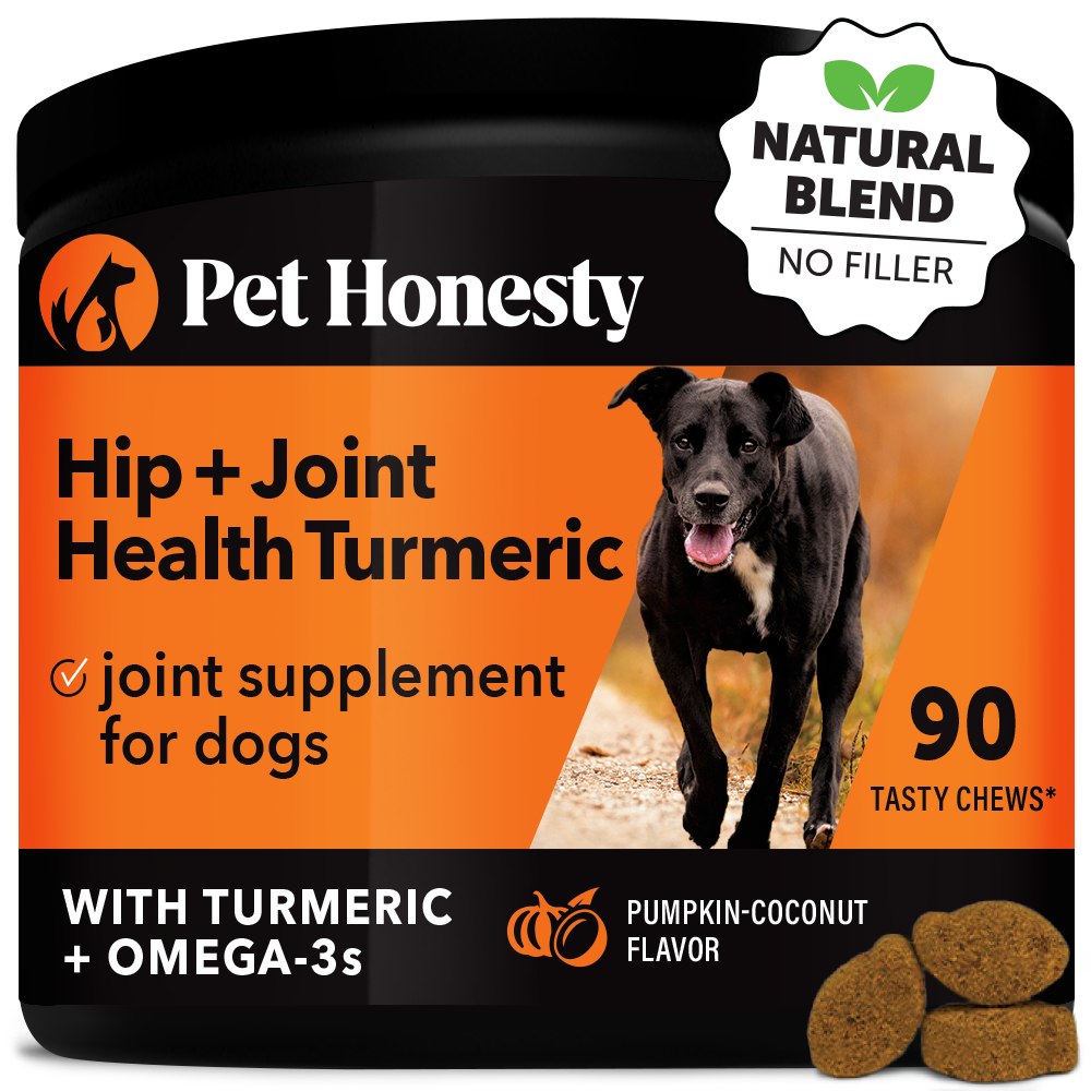 Pet Honesty Hip + Joint Health Turmeric, sabor calabaza y coco, 90 masticables, PH-242673