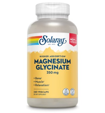Solaray, Glicinato de Magnesio. 120 y 240 Vcaps