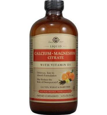 Citrato de Magnesio y Calcio líquido, con Vitamina D3, 3 sabores.454 ml.