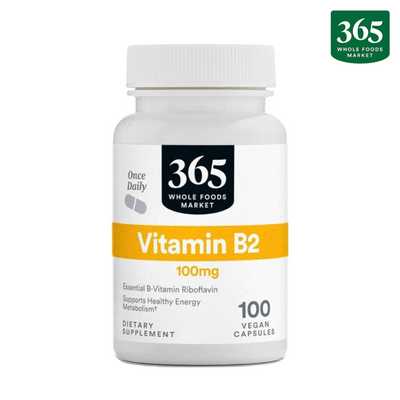 365 Whole Foods, Vitamina B2, 100 mg. 100 V-caps.