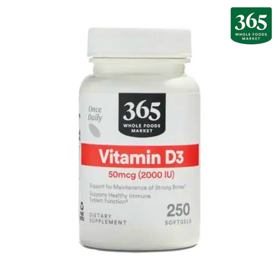 Vitamina D3, 2000 IU. 250 softgels.