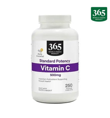 Vitamina C, potencia estándar, 500 mg. 250 V-tabs.