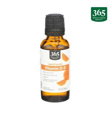 Vitamina D3, líquida, sabor Naranja, 1000 IU.