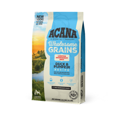 ACANA Wholesome Grains Duck & Pumpkin, bolsa 22.5 lb