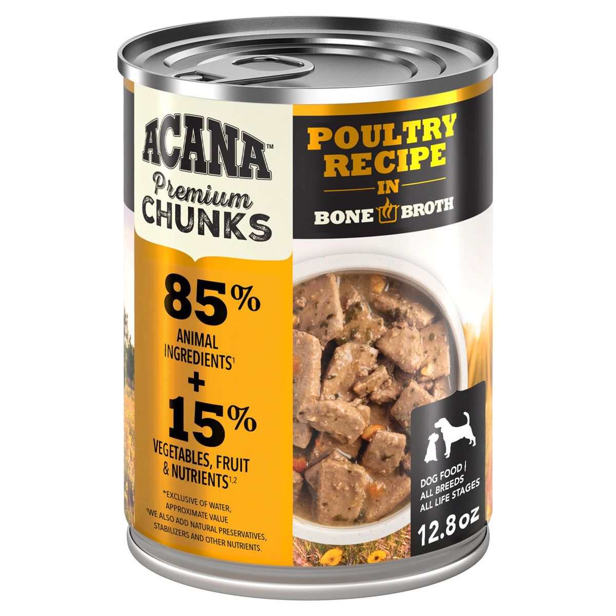 ACANA Premium Chunks Poultry Recipe lata 363 g, paquete de 12