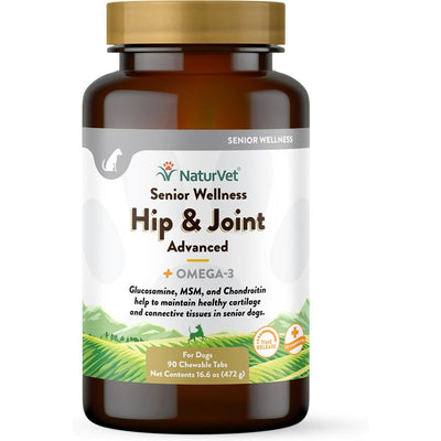 Hip & Joint Care Plus Senior Tabs Supplement, sabor Tocino Ahumado Hickory. 1 unidad.