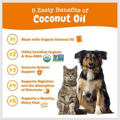 Aceite de Coco Orgánico para Piel, Pelaje y Digestión de Perros 453 g