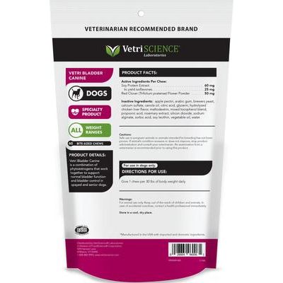 Vetri Bladder Soft Chews - Suplemento urinario para perros (60 unidades)