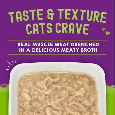 Alimento Húmedo Carnivore Cravings Savory Shreds para Gato sabor Pato y Pollo 24 pack