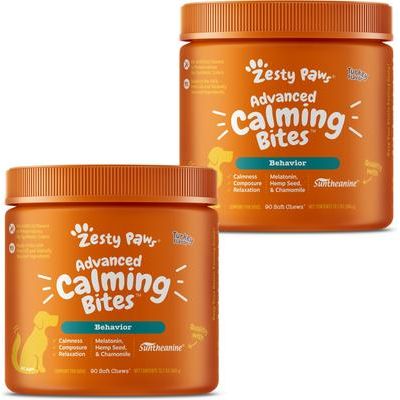 Advanced Calming Bites con Melatonina y Hemp para Perros sabor Pavo 3 presentaciones