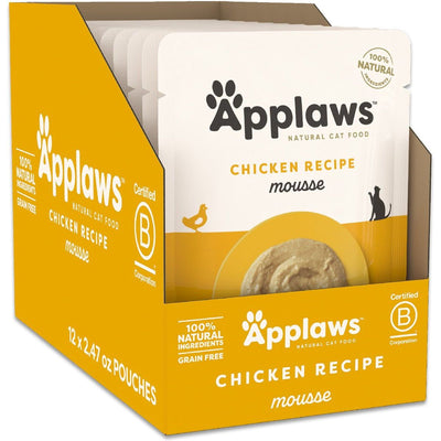 Alimento Húmedo Mousse, Pollo. 70 g, caja de 12. - Applaws