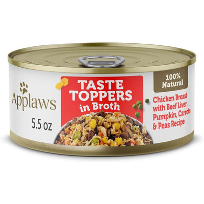Taste Toppers, Taste Toppers Pechuga de Pollo with Hígado de Res en Broth. 142 g, caja de 12. - Applaws