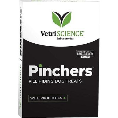 Pinchers Pill Hiding - Golosinas probióticas para perros con sabor a mantequilla de cacahuete, 45 unidades, 2 unidades