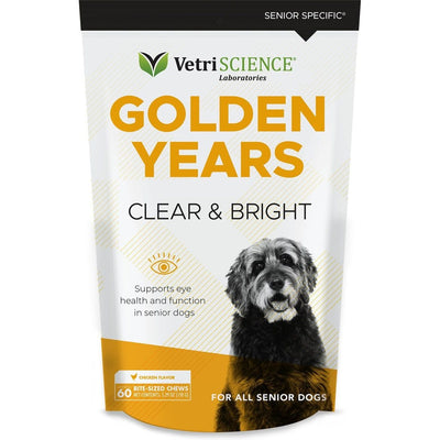 Golden Years Clear & Bright Chew Supplement, sabor Pollo. 60 chews.