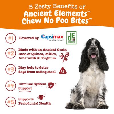 Chew No Poo Ancient Elements para Coprofagia de Perros sabor Bisonte 90 chews