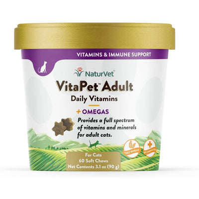 VitaPet Adult Plus Omegas Soft Chews Multivitamin. 60 chews.