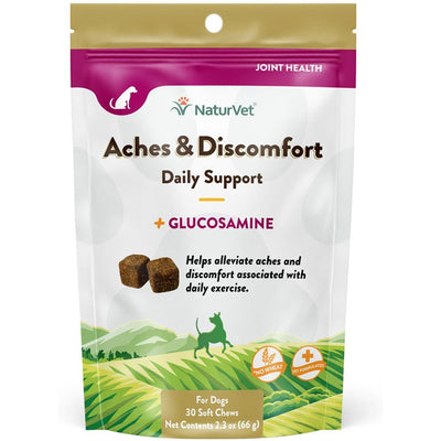 Aches & Discomfort Plus Glucosamine Soft Chews Joint Supplement. 30 chews.