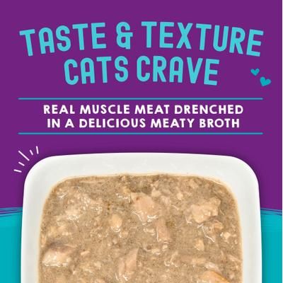 Alimento Húmedo Carnivore Cravings Savory Shreds para Gato sabor Salmón y Macarela 24 pack