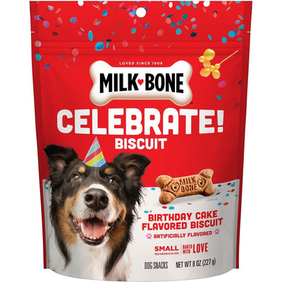 Galletas Crunchy CELEBRATE sabor Pastel de Cumpleaños. 227 g. - Milk-Bone