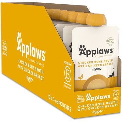 Bone Broth Topper, Pollo Broth with Pechuga de Pollo Bone Broth Toppers. 85 g, caja de 12. - Applaws