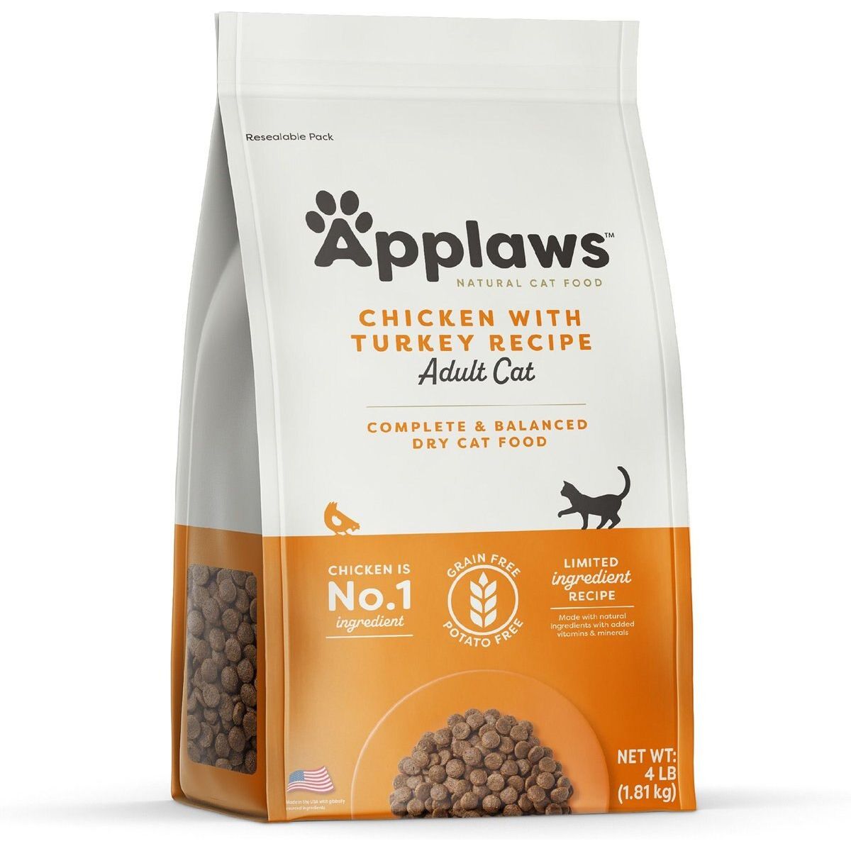 Alimento Seco, Complete Pollo with Pavo Recipe Grain Free. 1.81 kg. - Applaws