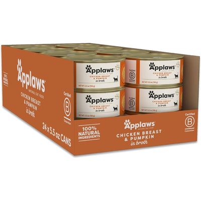 Alimento Húmedo, Pechuga de Pollo with Calabaza Cat Food. 70 g, caja de 24. - Applaws
