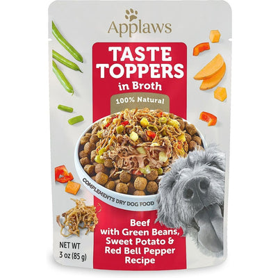Taste Toppers, Taste Toppers Res en Broth. 85 g, caja de 12. - Applaws