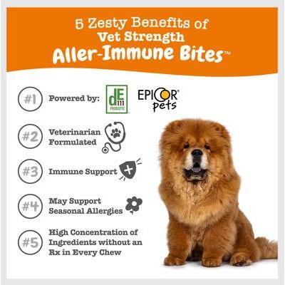 Vet Strength Allergy & Immune Bites con Aceite de Pescado para Perros 90 chews
