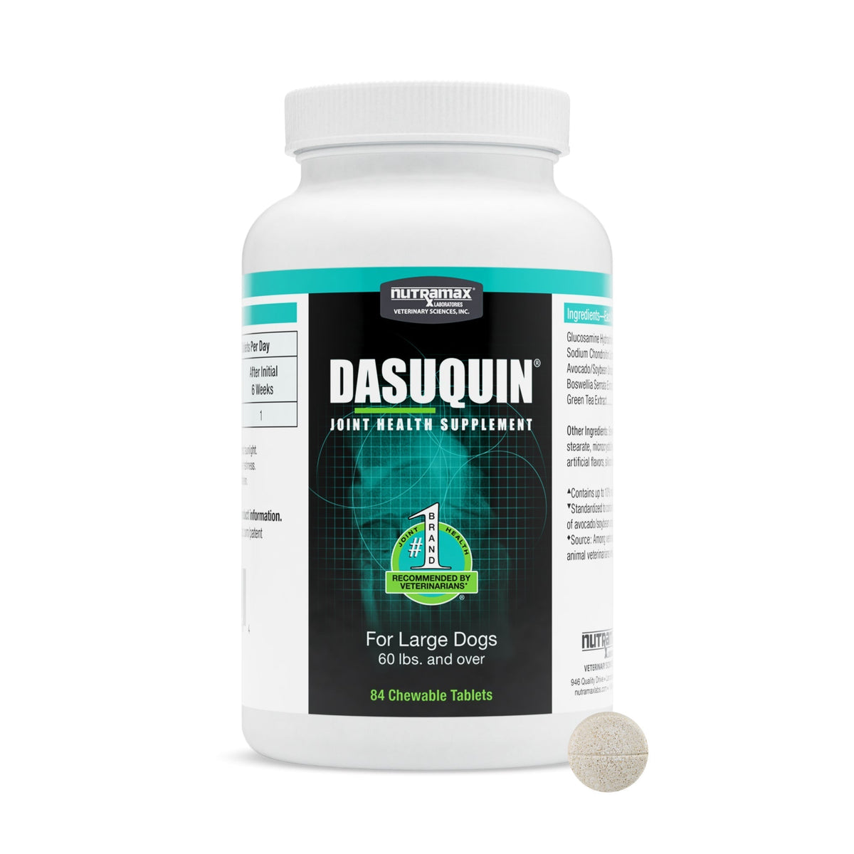 Nutramax Dasuquin Joint Health sin MSM para perros grandes, 84 tabletas masticables