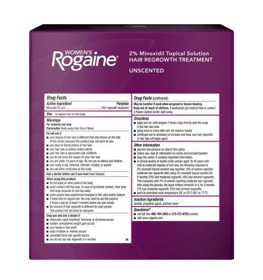 Rogaine para Mujer en Solución Tópica, 2% Minoxidil, 3 meses